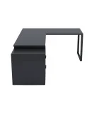 Computer desk corner LOFT, Black onyx / Anthracite order